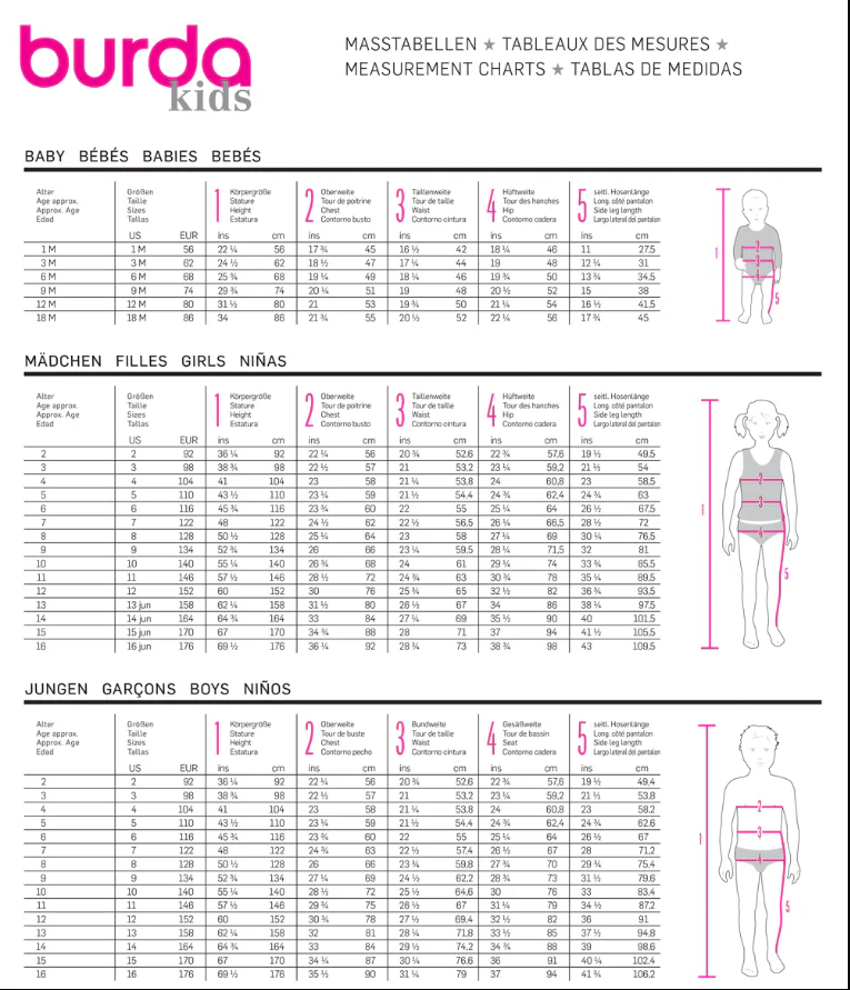 Burda Child Coat 9353 - Image 6