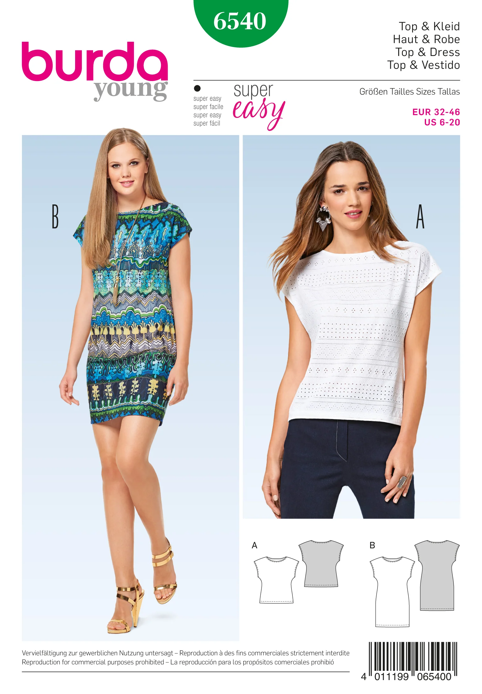 Burda Top and Dress 6540 - Image 2