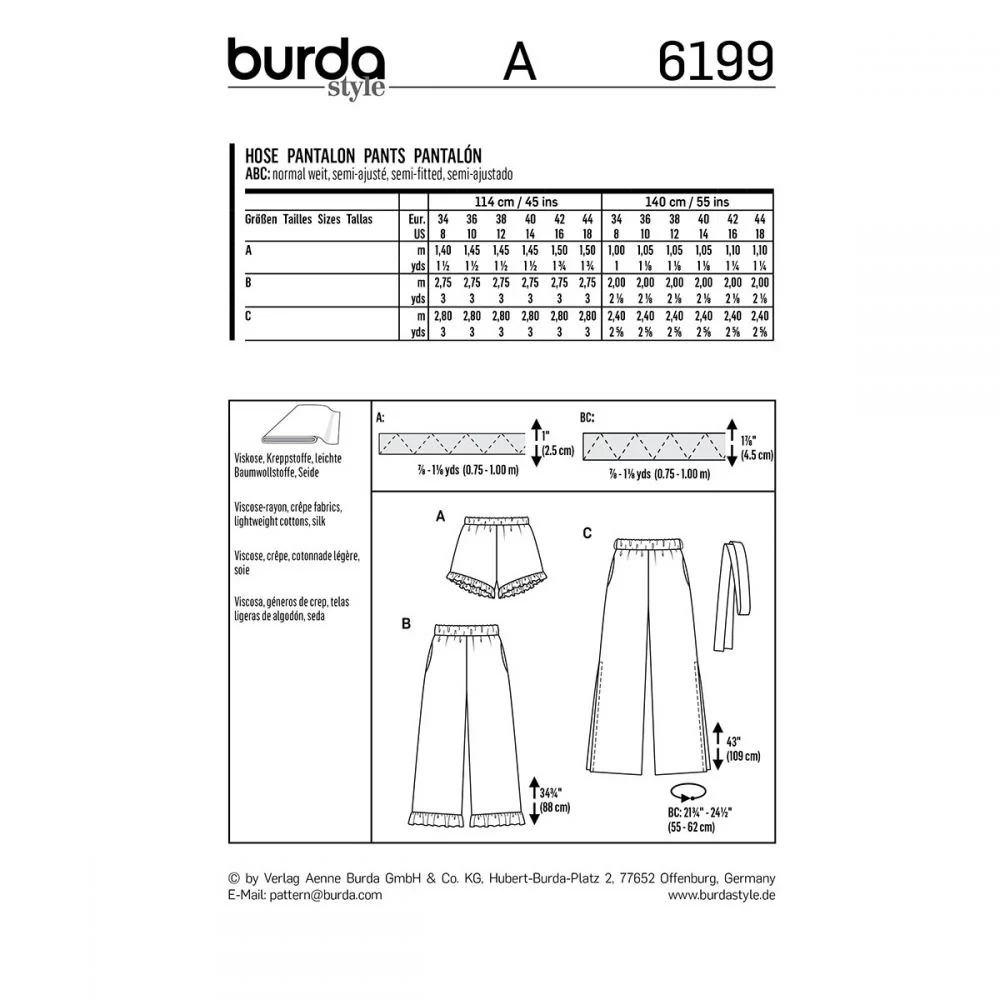 Burda Trousers and Shorts 6199 - Image 5