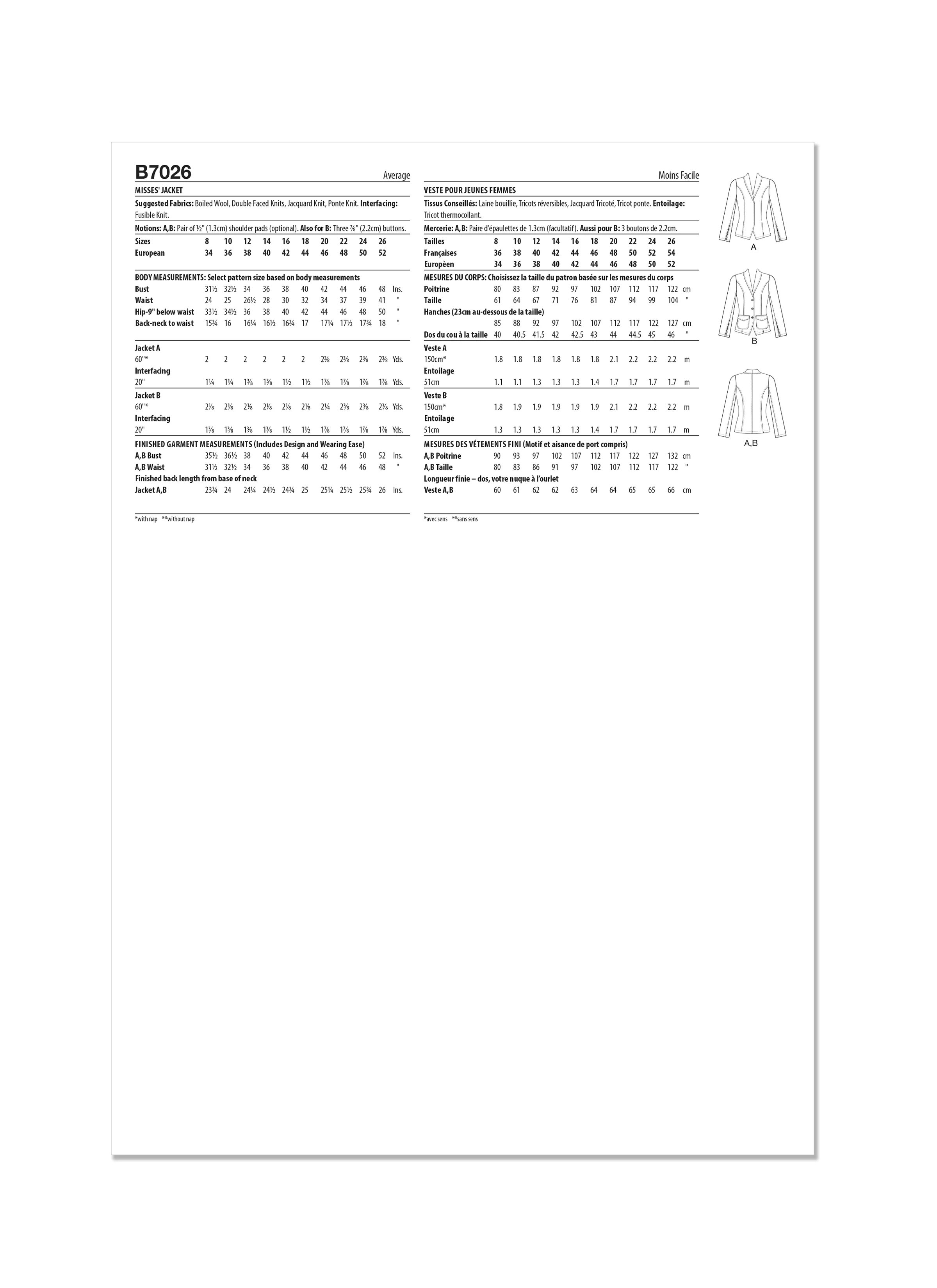 Butterick Jacket B7026 - Image 7