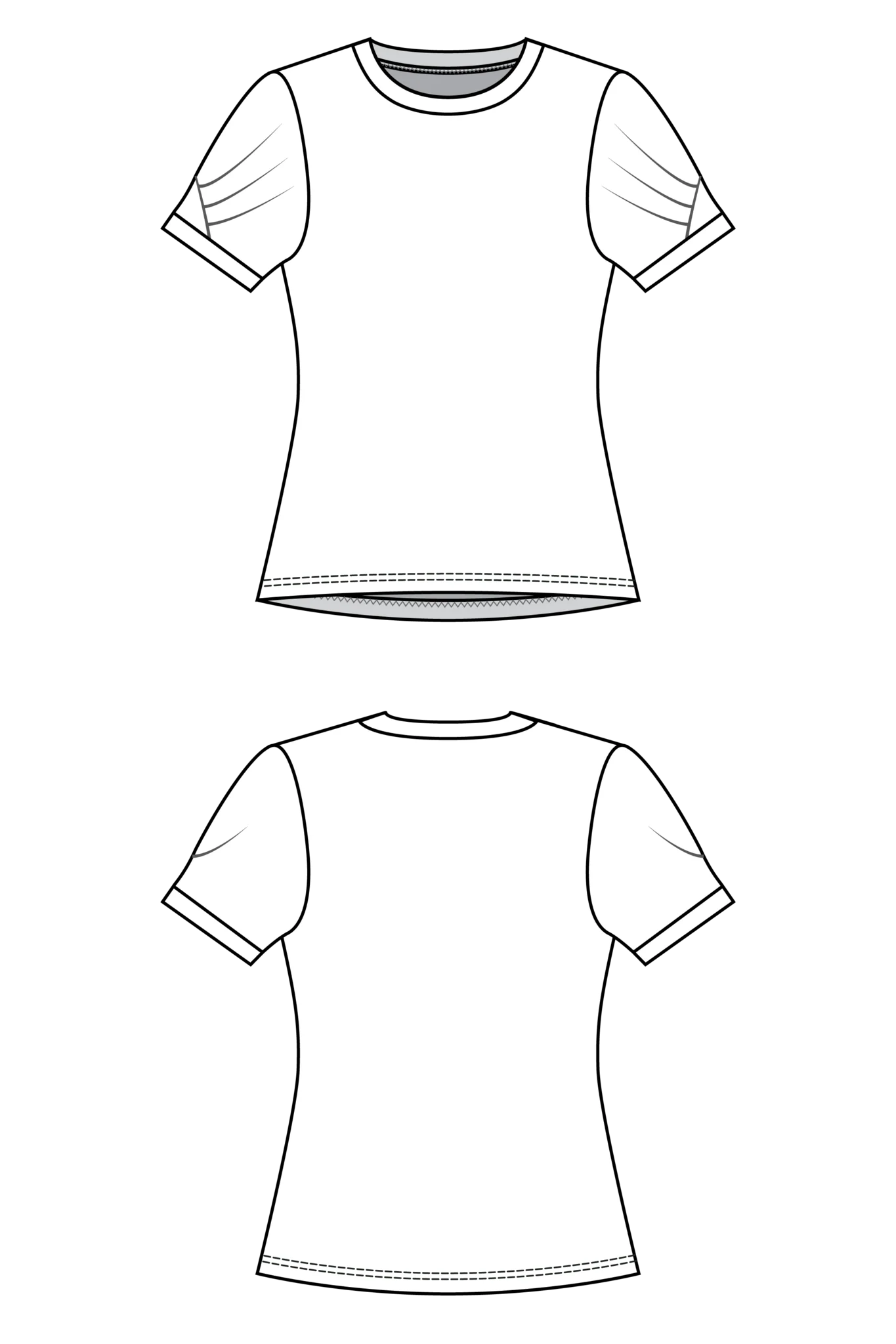 Forget-me-not Patterns Iris Pleated Tee - Image 15