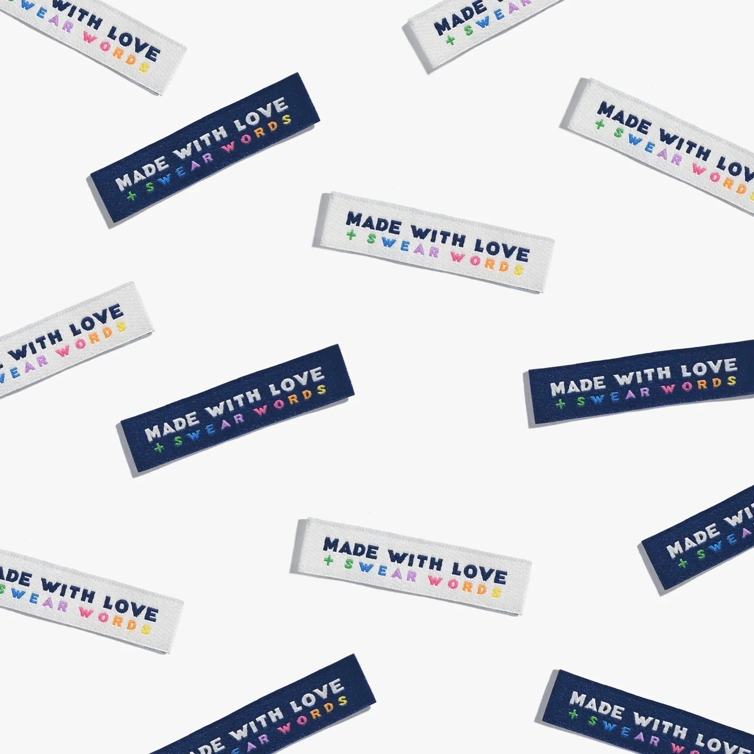 Kylie & The Machine 'Made With Love and Swear Words' Woven Labels