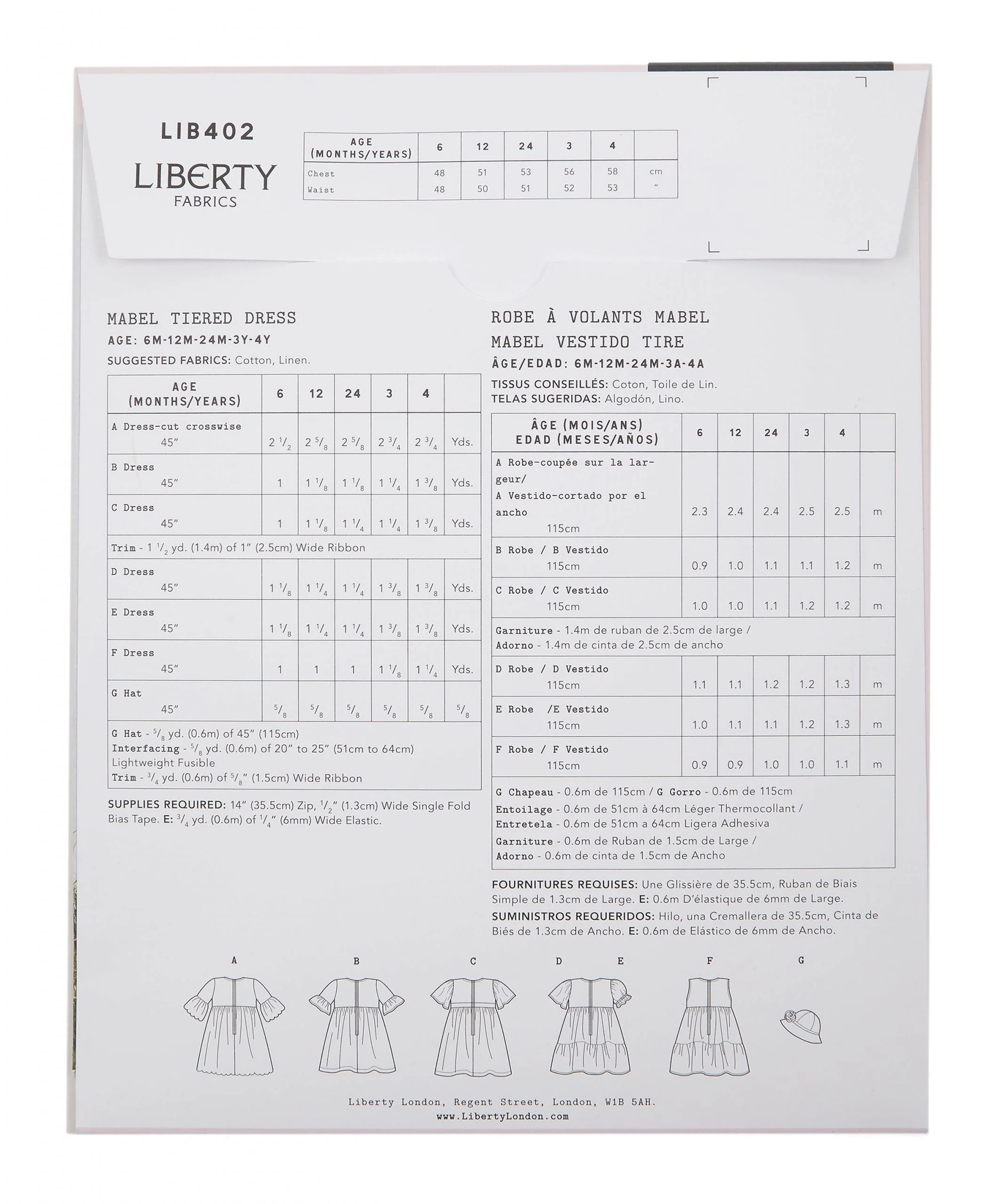 Liberty Sewing Patterns Mabel Tiered Dress - Image 5