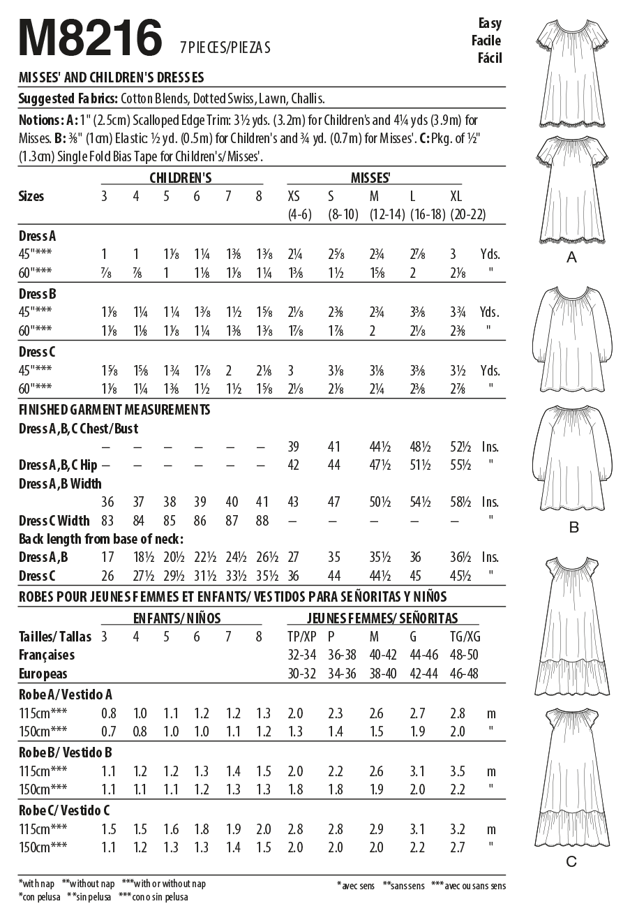 McCalls Child/Teen Dresses M8216 - Image 7