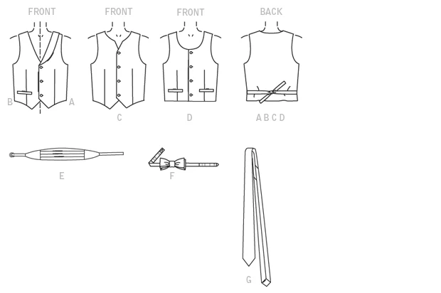 McCalls Child Waistcoats, Accessories M7223 - Image 4