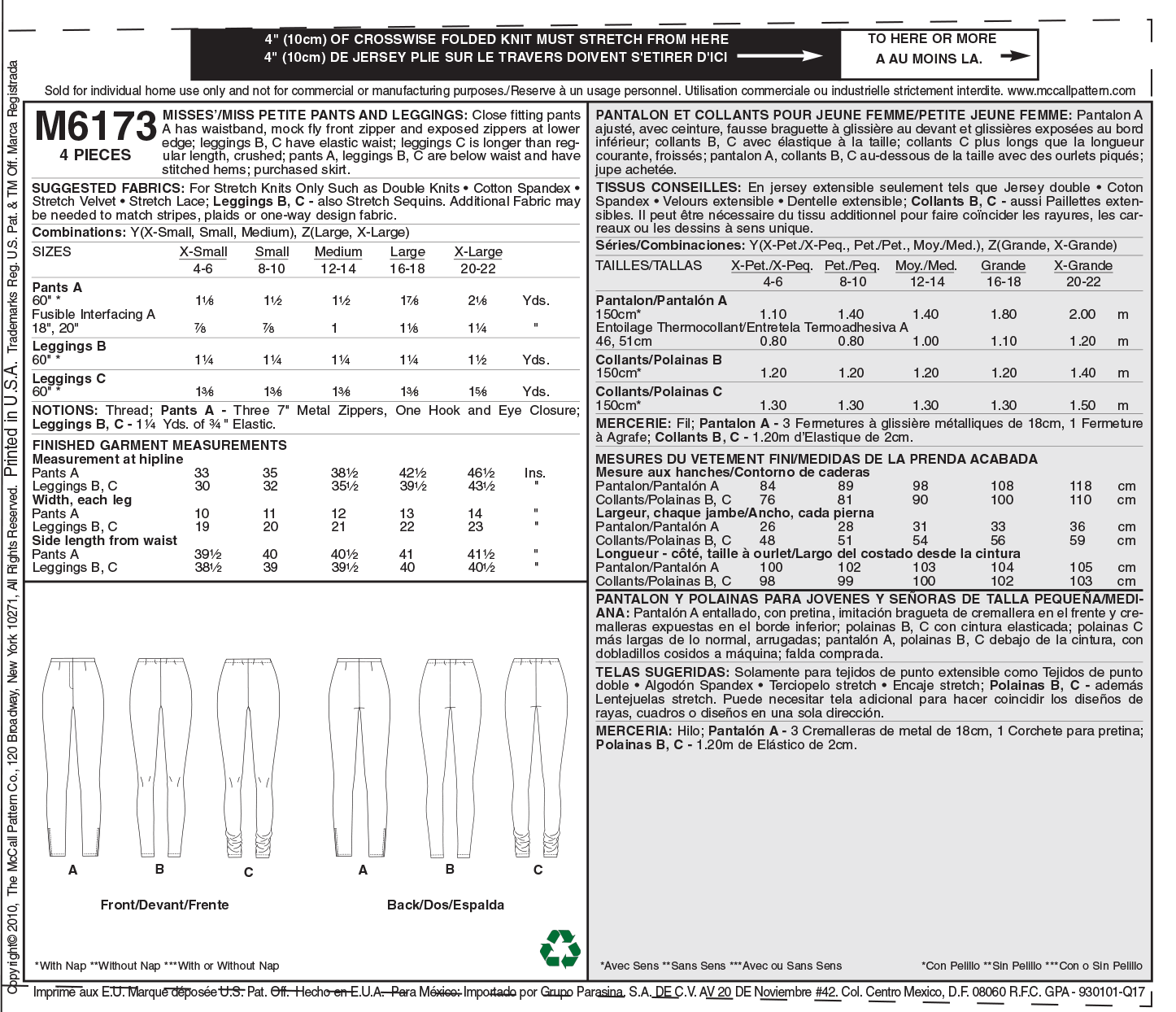McCalls Trousers and Leggings M6173 - Image 11