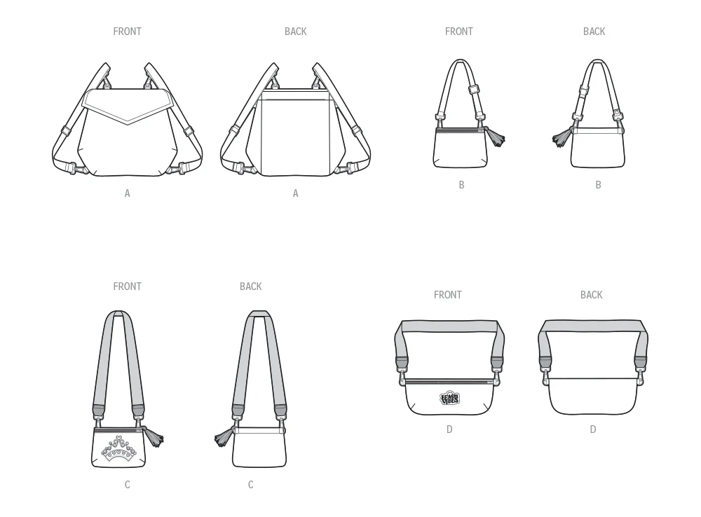 Simplicity Backpack, Bags & Purse S9936 - Image 6