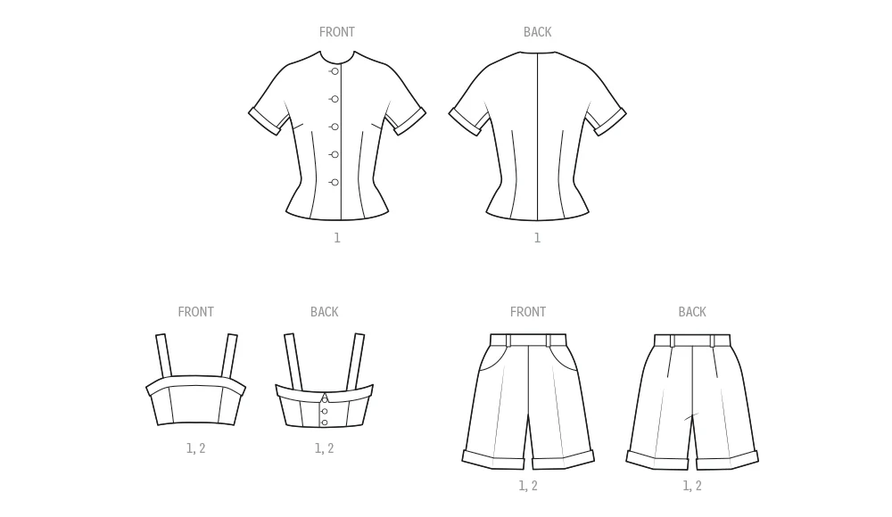 Simplicity Jacket, Bra and Shorts S3150 - Image 4