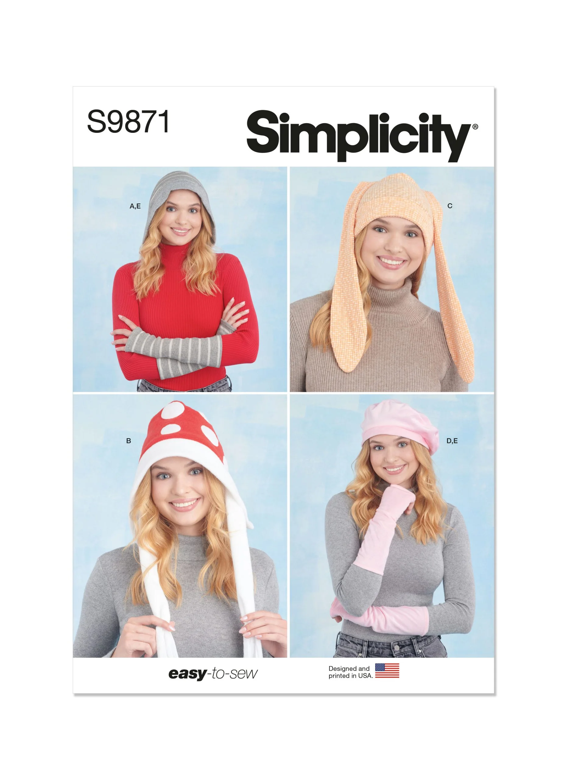 Simplicity Knit Hats S9871 - Image 2