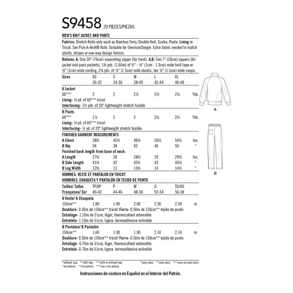 Simplicity Men's Knit Top and Trousers S9458 - Image 8