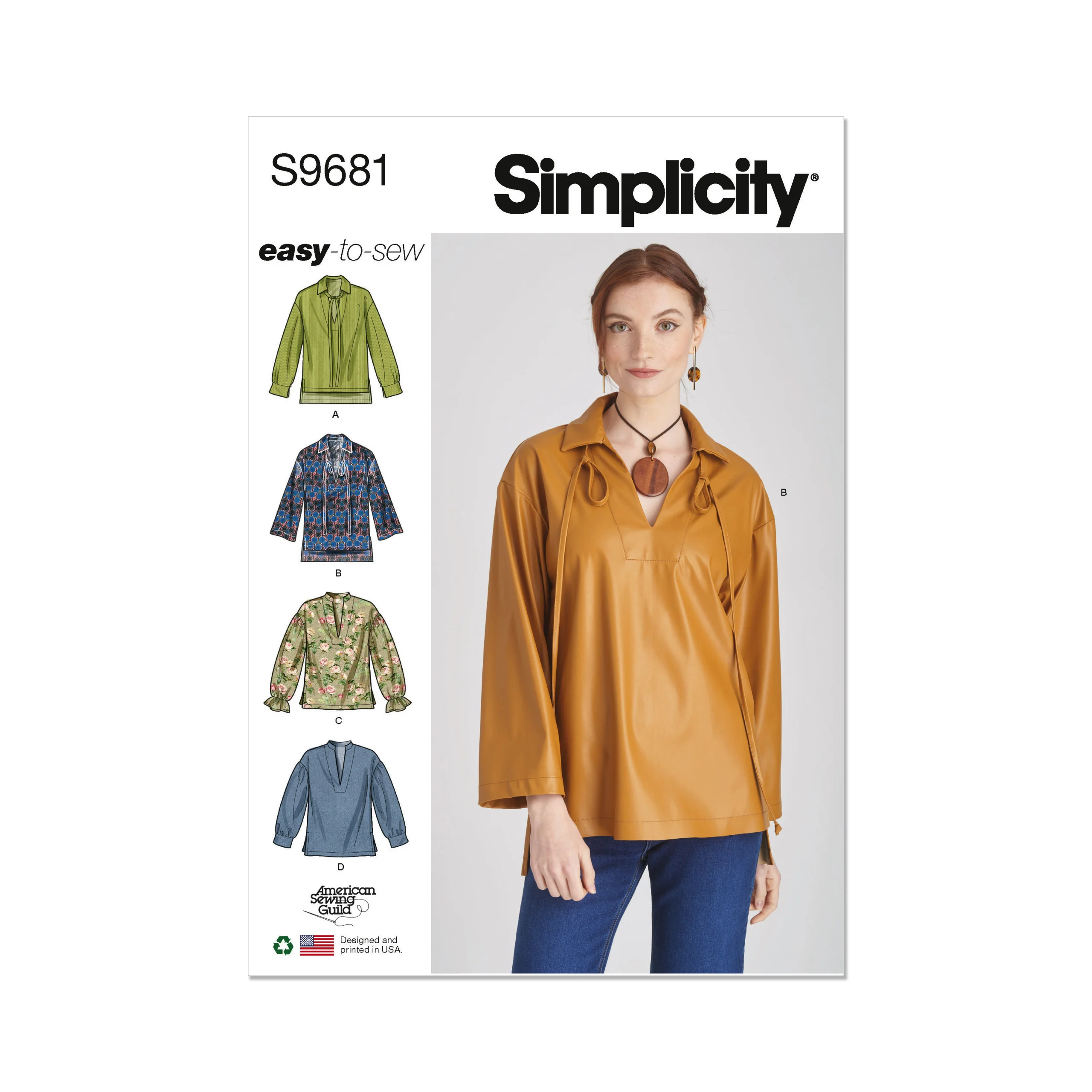Simplicity Pull-over Tops S9681 - Image 2