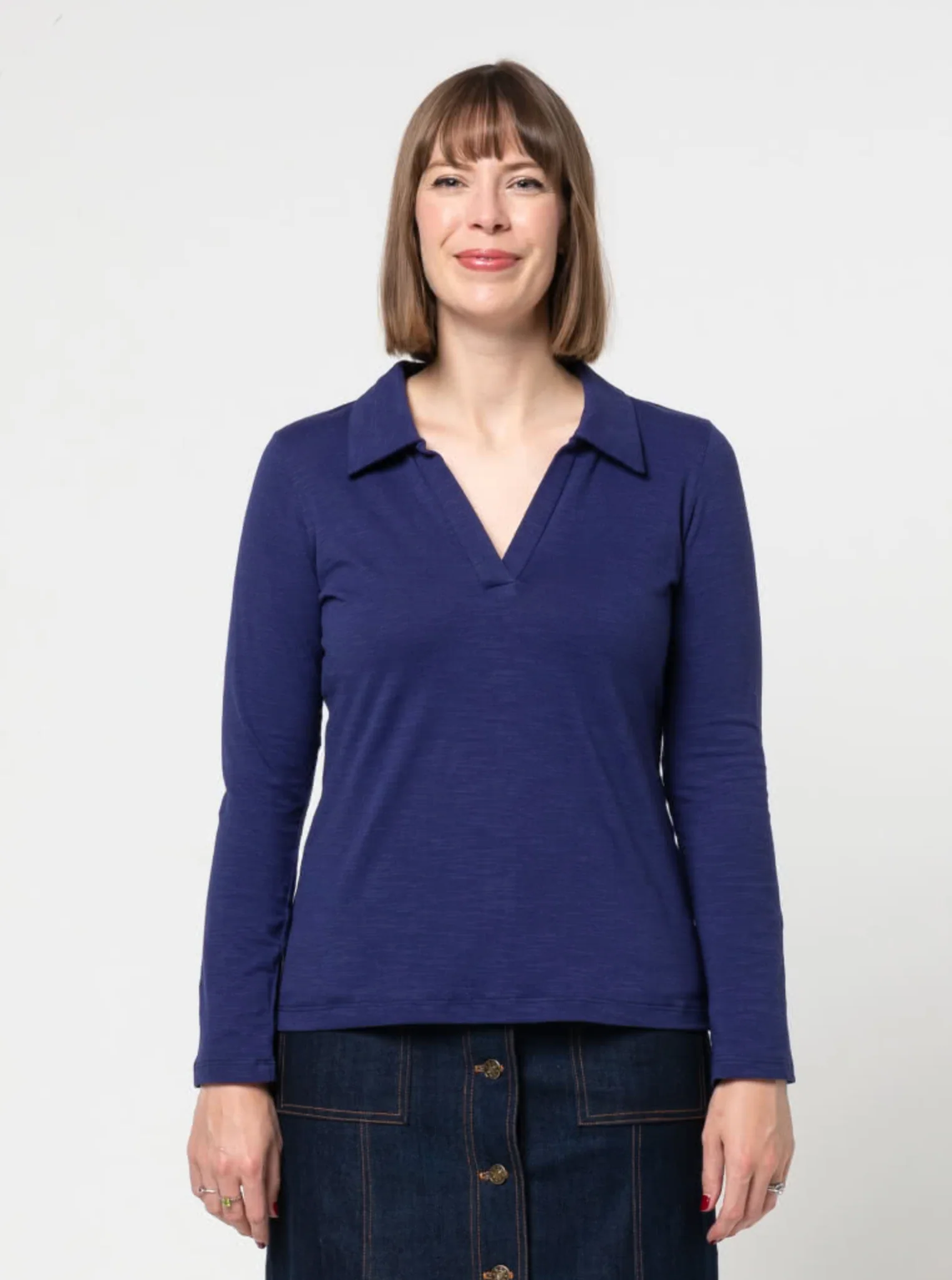 Style Arc Raph Knit Polo Top - Image 2
