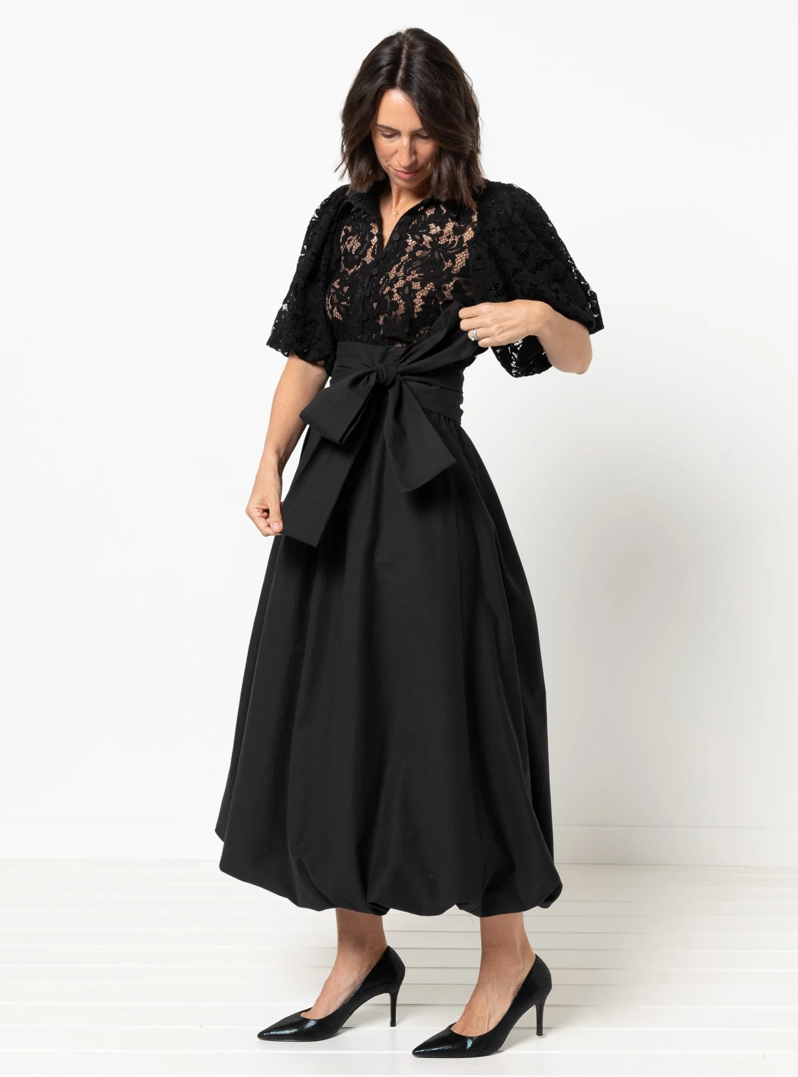 Style Arc Sophia Woven Bubble Skirt and Pant - Image 8