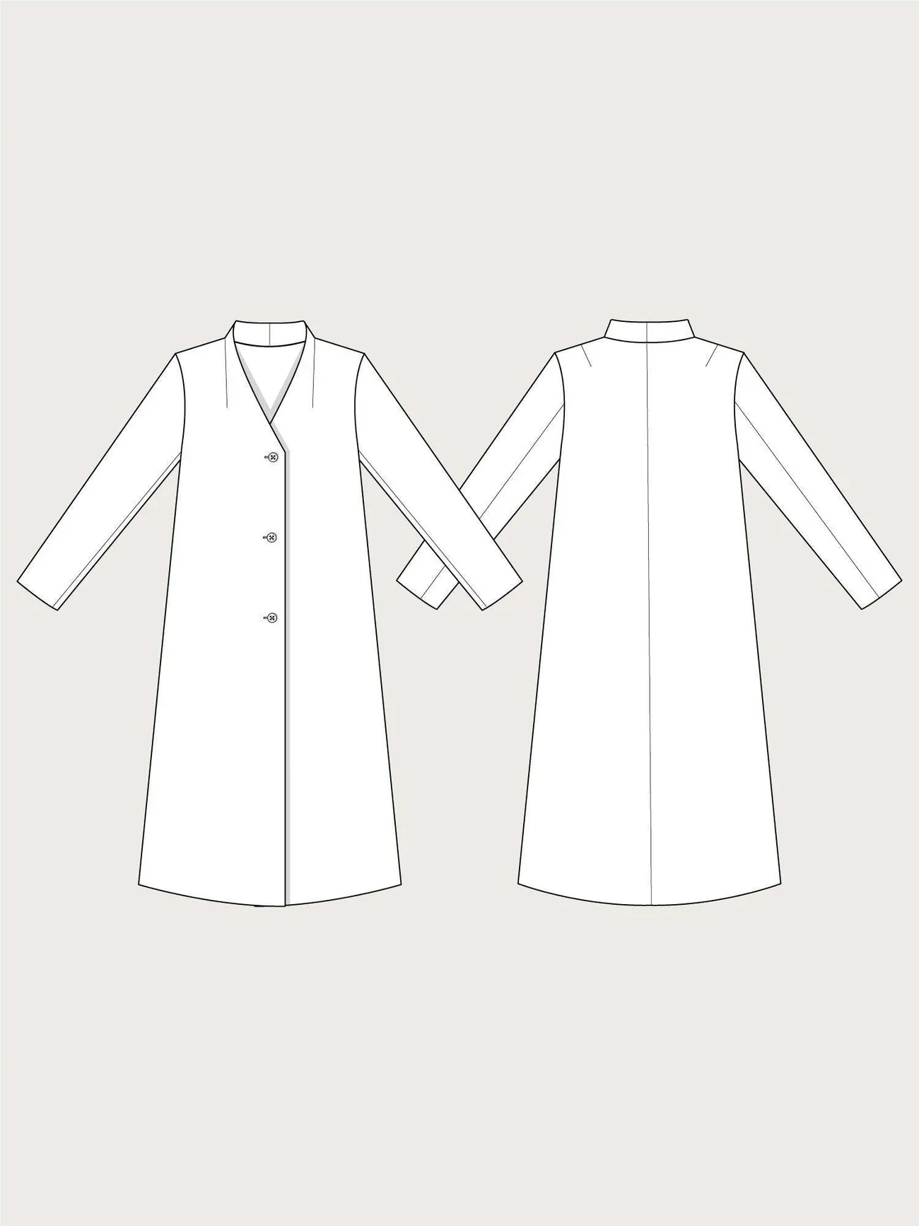 The Assembly Line V-neck Coat - Image 7