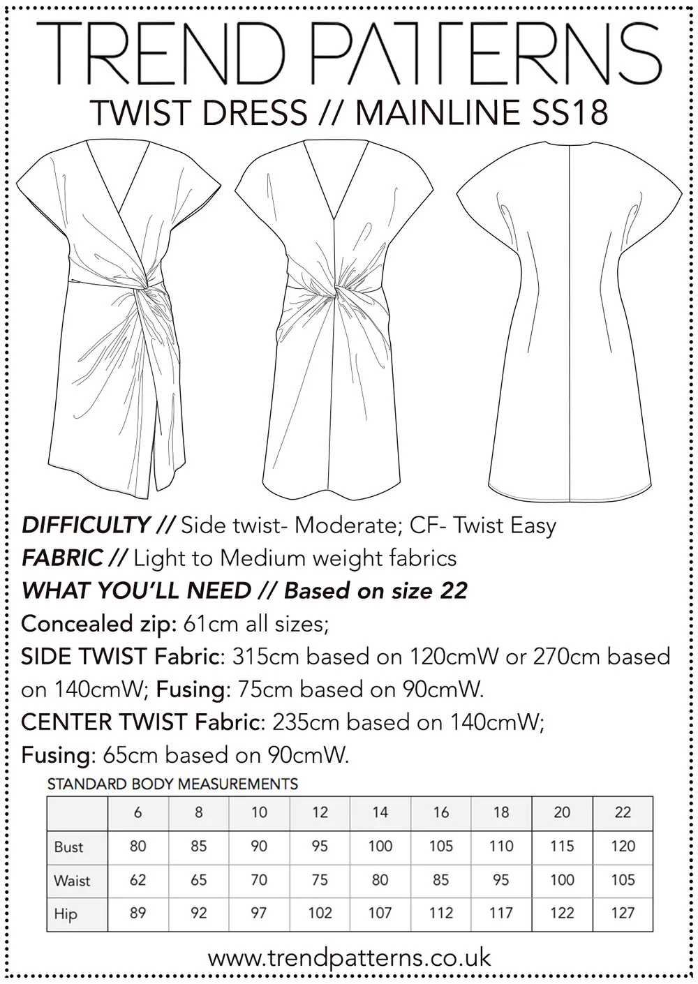 Trend Patterns TPC18 Twist Dress - Image 8
