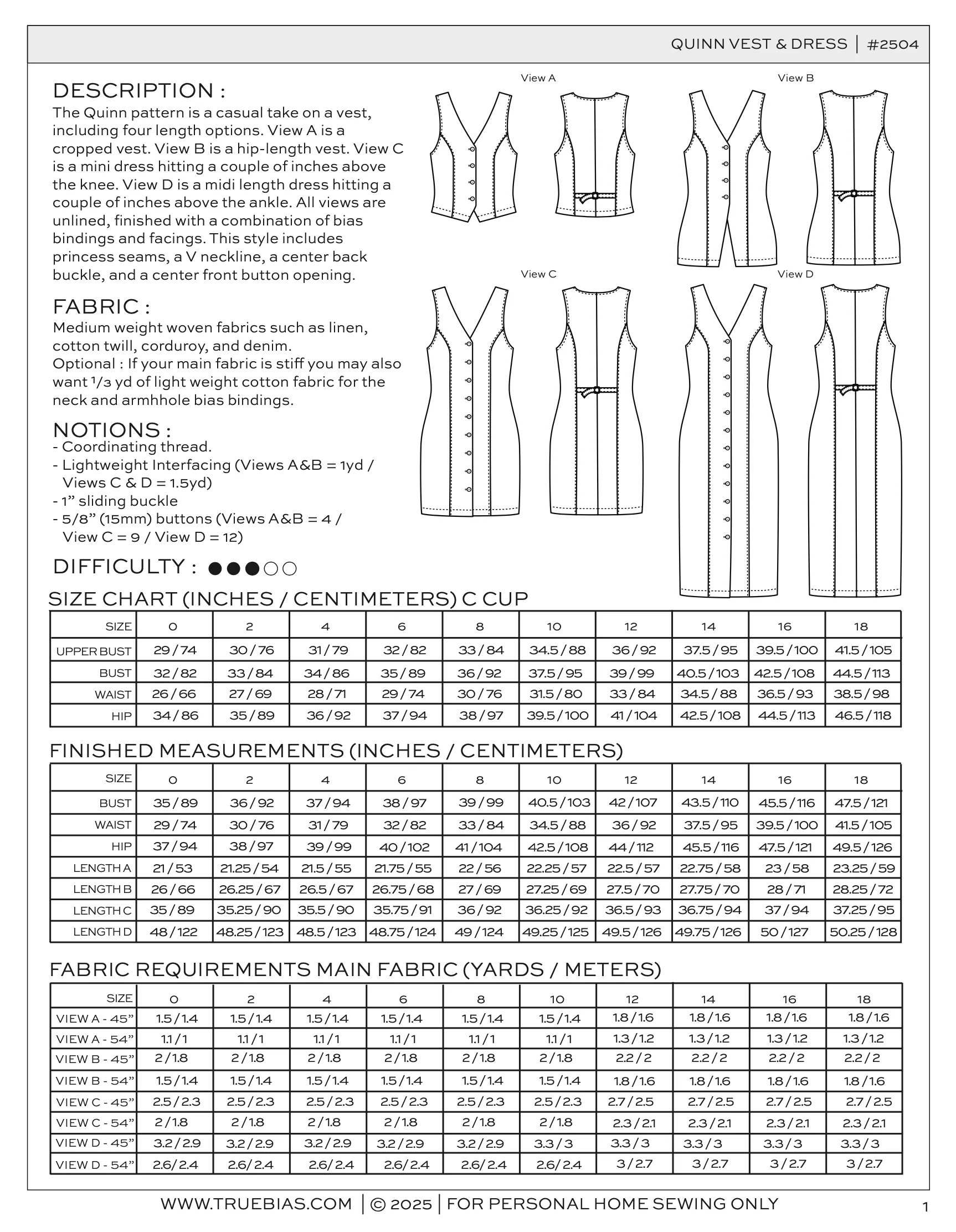 True Bias Quinn Vest and Dress - Image 28