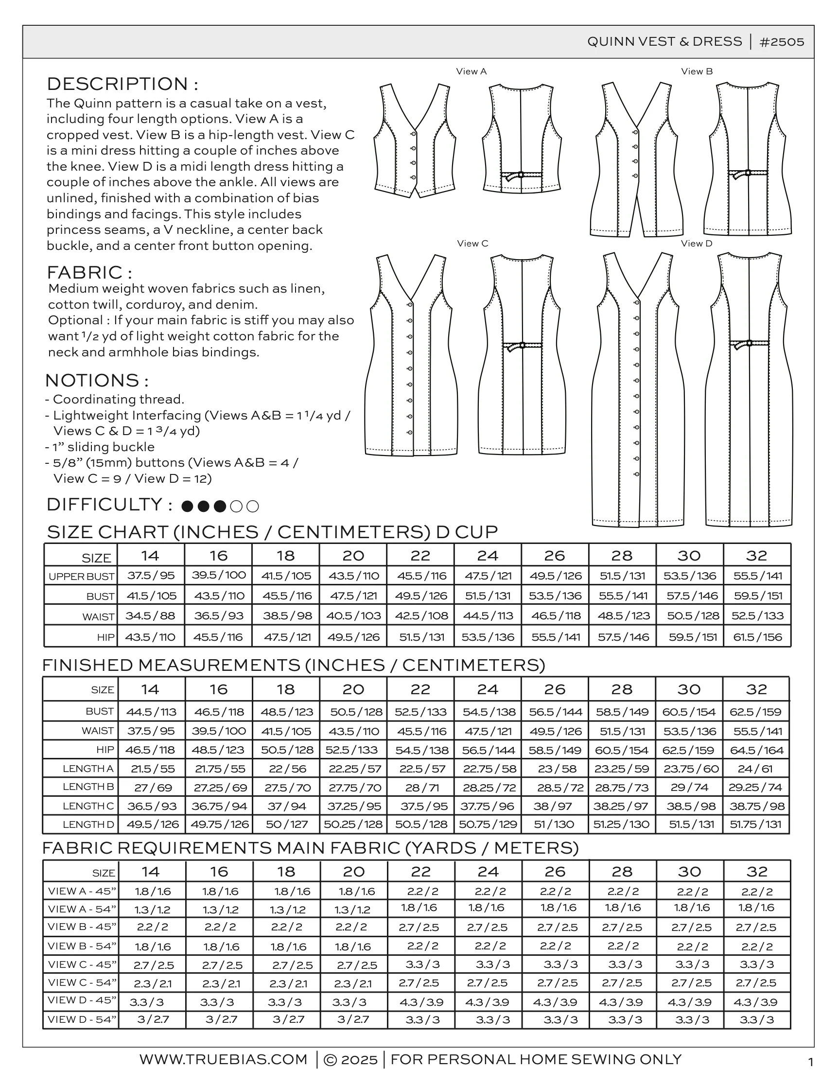 True Bias Quinn Vest and Dress - Image 29