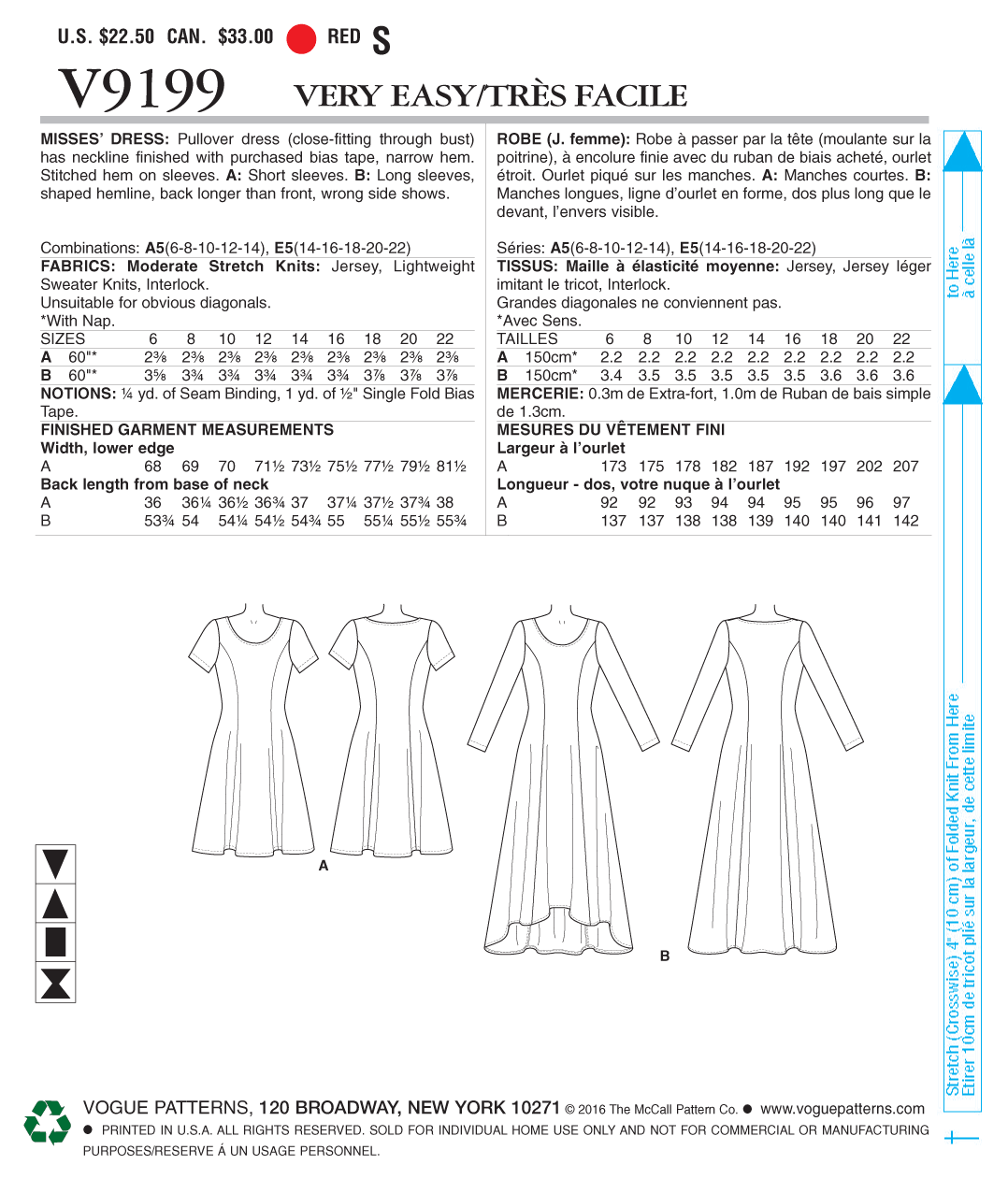 Vogue Knit Dresses V9199 - Image 5